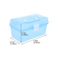 thumbnail image 2 of TEHAUX 2Set Rectangular Storage Case Transparent ABS for Dormitory Use, 2 of 8
