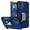 Blue, variant on For Motorola Moto G Play 2024 Hybrid 2 in 1 Hard PC TPU Heavy Duty Rugged Bumper Shockproof with Magnetic Ring Kickstand Phone Case Cover by Xpression - Black