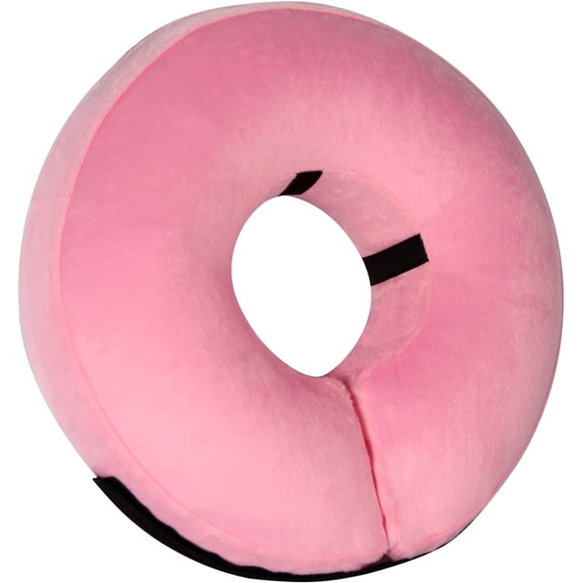 YSTINNG Inflatable Dog Collar-Soft Protective Cone for Dogs After Surgery,Dog Donut Collar Suitable for Dogs and Cats,Dog Cone Collar to Prevent Pets from Touching Stitches,Wounds and Rashes(Pink,M)