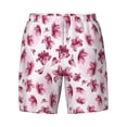 thumbnail image 4 of Lsque Mens Swim Trunks Lilies Flowers Pattern - Bathing Suit Compression Liner - Beach Swim Shorts Swimwear - (S-3XL) - Stretch Quick Dry -Large, 4 of 9