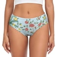 thumbnail image 1 of Balery Chinoiserie Floral Palm Tree Ropa Interior de Algodón para Mujer con Dibujo – Braguitas Cómodas y Elásticas, Estilo Clásico-Small, 1 of 6