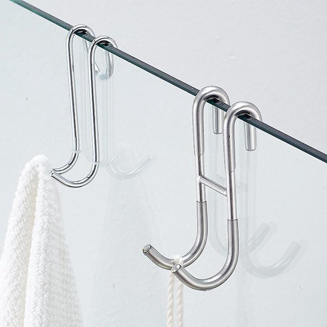 Ganchos de pared livianos BRILLAR para mampara de ducha Juego de 2