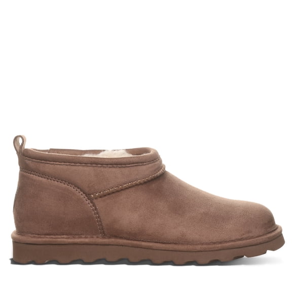 BEARPAW Women's Super Shorty Vegan Cocoa Size 6 | Women's Ankle Boot | Women's Slip On Boot | Comfortable Winter Boot