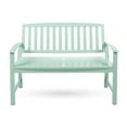 thumbnail image 4 of KEHOMY Two Person Outdoor Garden Bench Loveseat Porch Chair for patio, backyard, garden, poolside and living room.,Acacia Wood,Mint, 4 of 10