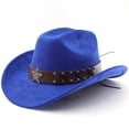 thumbnail image 1 of Western Cowboy Hat With Curved Brim For Outdoor Travel And Riding Adventures In Country Style, 1 of 3