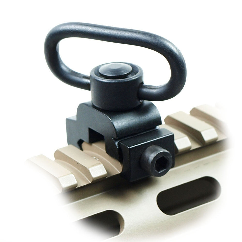 Quick Release Detach QD Sling Swivel Attachment with 20mm Picatinny Rail Mount 