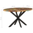 thumbnail image 4 of vidaXL Dining Table 140x80x75 cm Solid Reclaimed Wood, 4 of 5