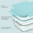thumbnail image 5 of Bentgo Glass Leak-Proof Food Storage Set - 4-Piece Glass Containers with BPA-Free Airtight Lids, Reusable & Durable for Leftovers & Meal Prep - Microwave, Freezer, Oven & Dishwasher Safe (Soft Aqua), 5 of 7