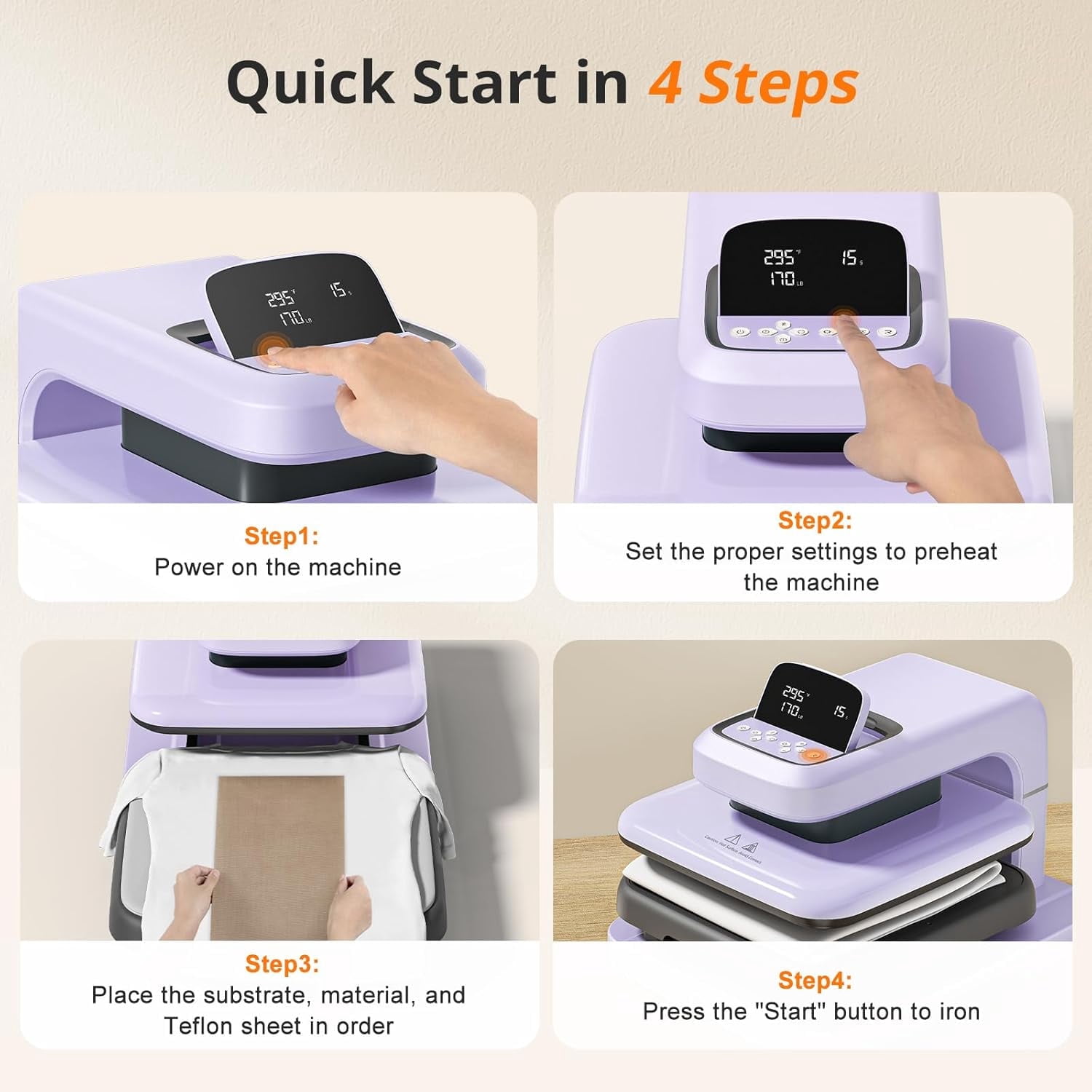 HTVRONT Automatic Heat Press 2 + HTVRONT Automat Heat Press Accessories Kit, Heat Press Machine with Adjustable Pressure & Higher Heating Height, Heats Up Fast and Evenly