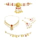 thumbnail image 2 of Conjunto de joyas de danza india, collar, pendientes, accesorios de baile, regalos, cadena para el cabello de moda Pendientes de clip, 2 of 8