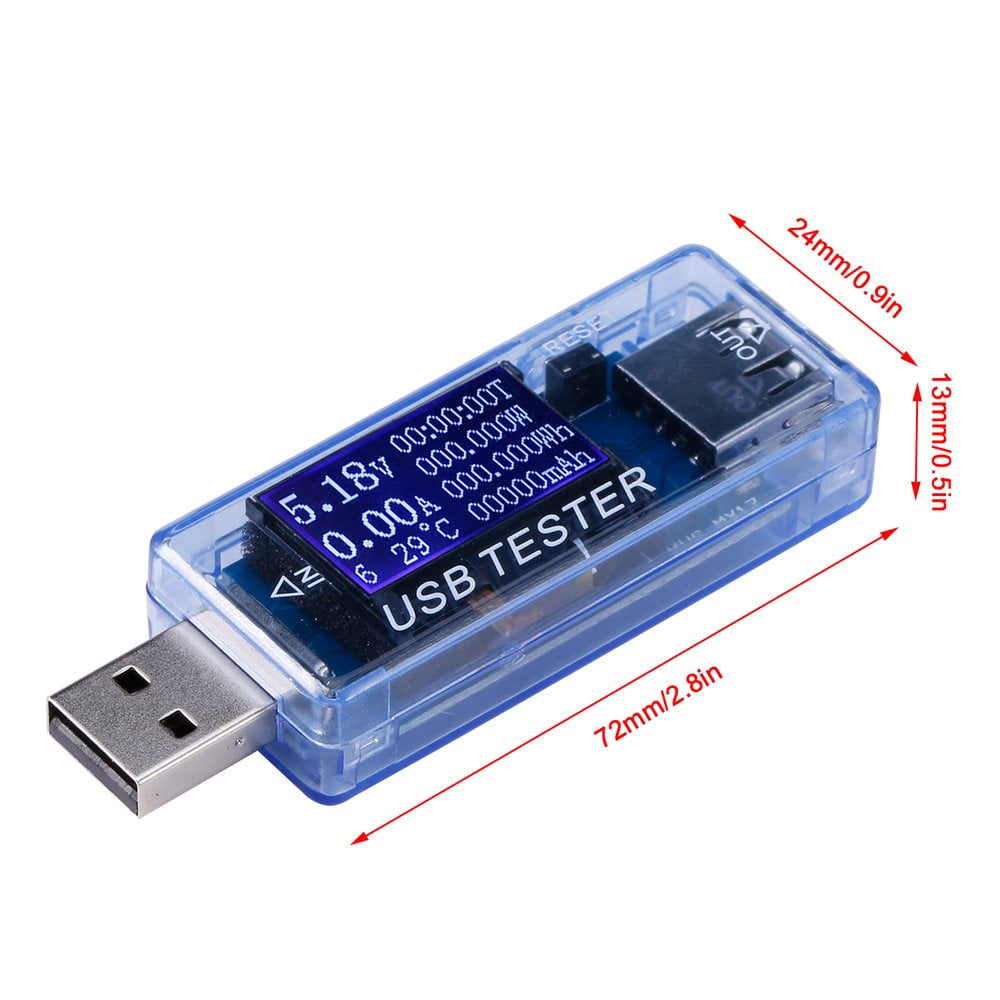0-99999 mAh Current Capacity Digital Display USB Multifunction Tester 