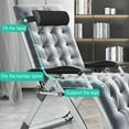 thumbnail image 6 of Ficisog Zero Gravity Chair, Reclining Lounge Chair with Removable Cushion & Tray for Indoor and Outdoor,Gray, 6 of 11