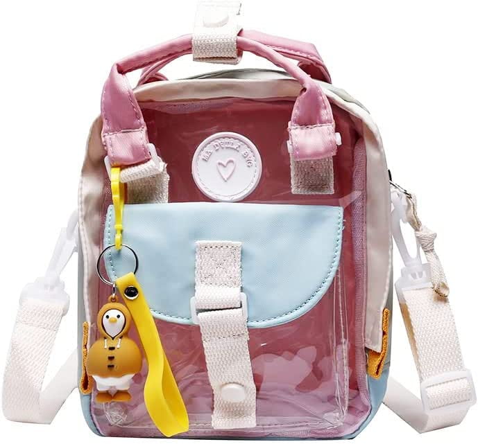 Nylon Messenger Bag Kawaii - Umhängetasche Mit Pins Für Damen