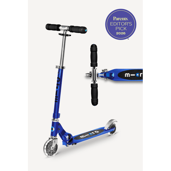 Micro Kickboard Sprite LED Kids Kick Scooter, 2-Wheel Foldable with Light-Up Wheels, Ages 6