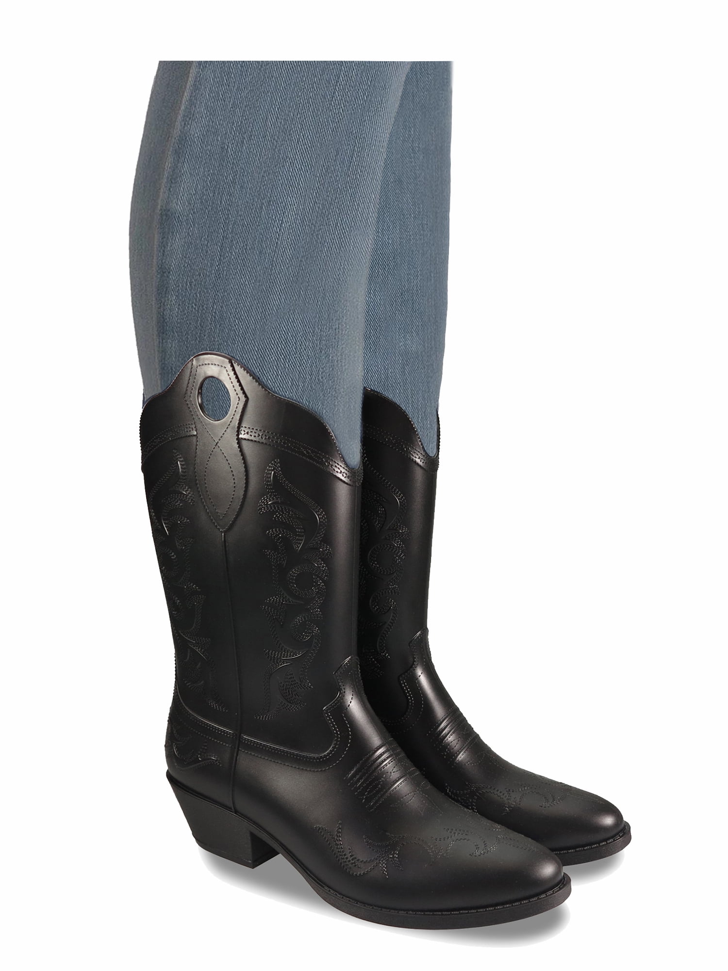 No Boundaries Women's Cowboy Rain Boots