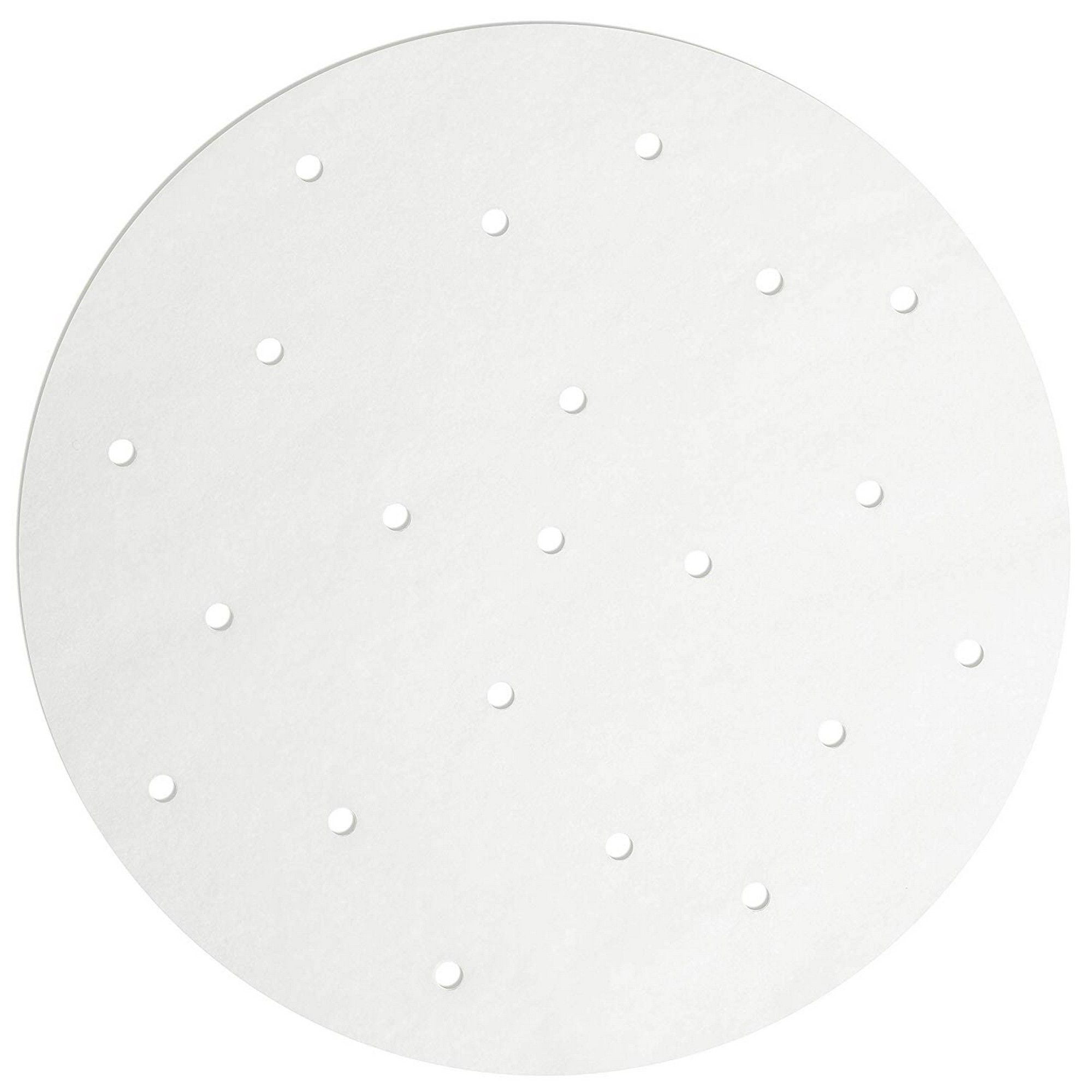 100 Pack Air Fryer Parchment Paper 9 inch, Round Bamboo Steamer Liners, White