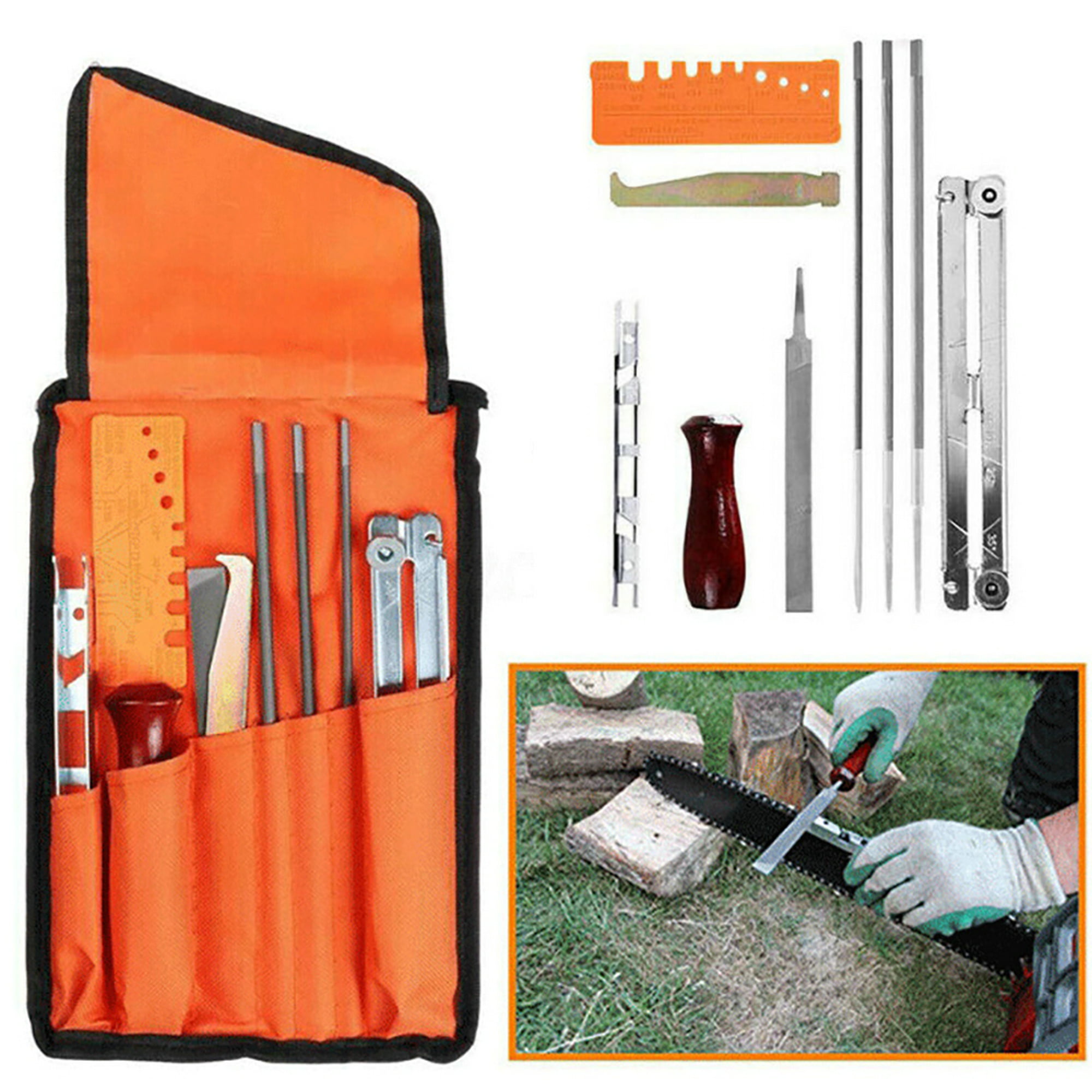 10Pcs Durable Chainsaw Sharpening File Filing Kit Chain Sharpen Saw Files Tool