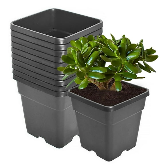 Gardening Nursery Pots with Drage Holes White Pots for Indoor Outdoor Plants Flowers Vegetable