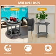 thumbnail image 7 of Nalone 2-Layer Outdoor Side Table, Outdoor Coffee Table HDPE Weather-Resistant Adirondack Deck Table Side Patio End Table for Living Room Bedroom, Outdoor Side Table Outside, Gray, 7 of 7