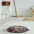 thumbnail image 3 of Paisley Round Floor Cushion with Handle, Colorful Illustration Floral Ornament Continuous, Decorative Pillow for Living Room & Dorms, 18" Round, Multicolor, by Ambesonne, 3 of 4