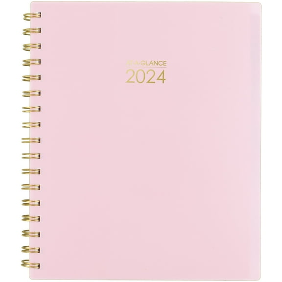 AT-A-GLANCE Harmony 2024 Weekly Monthly Planner Pink Medium 7 x 8 34 - Weekly