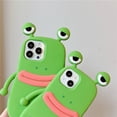 thumbnail image 5 of Funda para iPhone13 6.1"Caricatura de Silicona Lindo 3D Diversión Fresca Boca de Salchicha Rana Funda de Silicona para Teléfono, Niños Niñas Adolescentes Carcasa de Personaje Animal a Prueba de Golpes Fundas Divertidas y Elegantes para iPhone13, Verde ER, 5 of 5