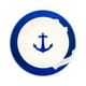 thumbnail image 4 of Juego de vajilla Camco de melamina, 12 piezas, azul y blanco náutico, 4 of 8