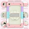 thumbnail image 4 of TECH CIRCLE Bumper Case for Samsung Galaxy Tab A 8.0 (SM-T290) Tablet 8" 2019 Version, Shockproof Protective Cute Kids Case with Screen Protector & Hand Strap & Kickstand & Shoulder Strap, Pink, 4 of 7