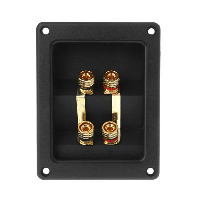 Techinal Connecteur de Borne de Tasse 266 Pcs Poteaux Express Banane Dorée Boîte de Haut-Parleurs Encastrée Noire