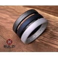 thumbnail image 2 of BULZi Wedding Bands, Massaging Comfort Fit Silicone Ring with Airflow, Men’s and Women’s 5mm Thin Hammered Texture Design, 2 of 2