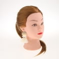 thumbnail image 4 of Pendientes de gota borla Bohemia perfecl de lana beige, 4 of 8