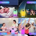 thumbnail image 4 of Night Light with Wireless Speaker, Trendy Music Bedside Lamp, Dimmable Warm White Light & RGB Color Changing, Rechargeable LED Table Lamp for Bedroom Living Room, Nightstand, Kids Room, 4 of 6