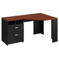 thumbnail image 1 of Wheaton Reversible Corner Desk in Antique Black and Cherry - Engineered Wood, 1 of 7