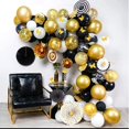 thumbnail image 3 of FURVCLV Black White Metallic Latex Balloons 12 inches for Birthday Wedding 30pcs Pack, 3 of 4