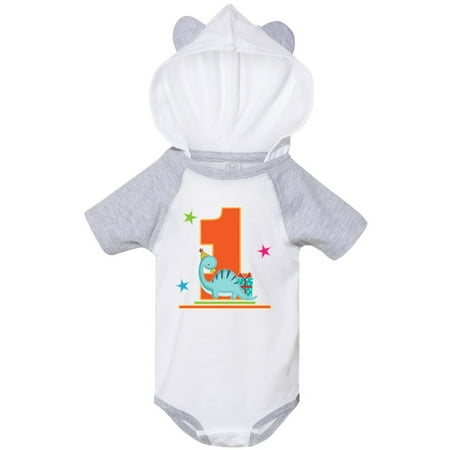 

Inktastic First Birthday Party Dinosaur 1 Year Old Gift Baby Boy or Baby Girl Bodysuit