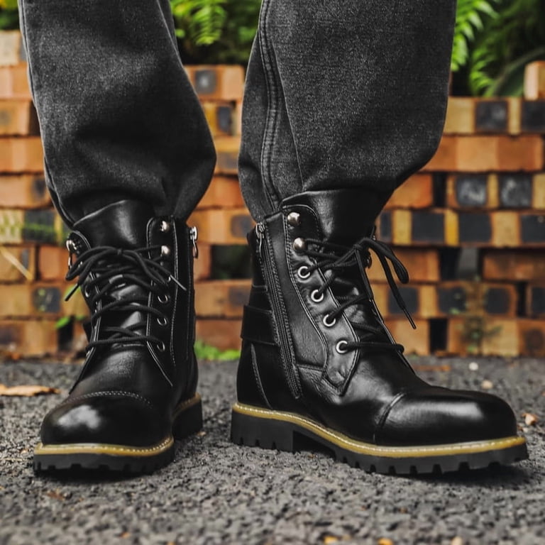 Oxford Dress Boot Mens Boots Motorcycle Casual Boots for Men  display picture 3
