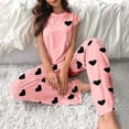 thumbnail image 4 of IWRICH Pajama Sets for Women Sleeveless and Long Pants Sleepwear Sets Crew Neck Loungewear Matching Sleepsuit Pink XL, 4 of 4