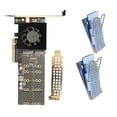 thumbnail image 3 of Adaptador de Tarjeta de Expansión PCIe PLX88024 Quad 4 M.2 NVMe A PCIe 4.0 X8 con Disipador Térmico 2xM.2 Nvme4.0X4 128GT/S, 3 of 5