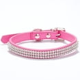 thumbnail image 1 of Collar para mascotas con brillantes diamantes de imitación, collar plano de malla con diamantes, cadena de PU para perros, suministros para mascotas con forma de baya, 1 of 6