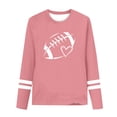 thumbnail image 4 of Pink Girls Long Sleeve Soccer Shirt Youth Heart Graphic Tee for Kids Casual Crewneck Relaxed Fit Top,Size 3-4 T, 4 of 6