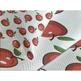 thumbnail image 4 of Ambesonne Fruits Quilted Bedspread Set 3 Pcs, Cartoon Apple Fruit Pattern, King Size, Dark Coral White Green, 4 of 5