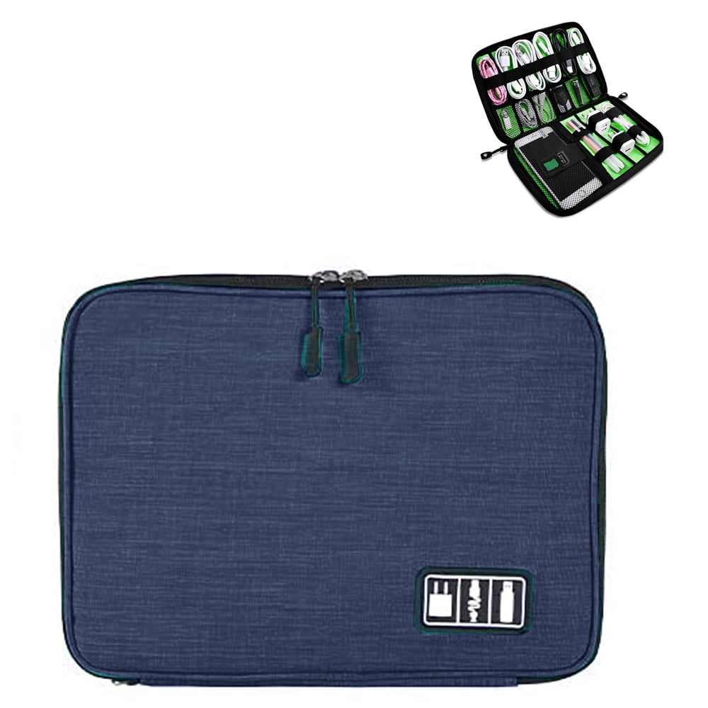 1pc Fabric Travel Storage Bag Waterproof Digital Accessories Organizer Bag Pouch 