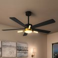 thumbnail image 3 of Uforic 42-inch Modern Black and Gold Ceiling Fan with Lights and Remote Control,5 Blades with Crystal Rod Design, 3 of 9