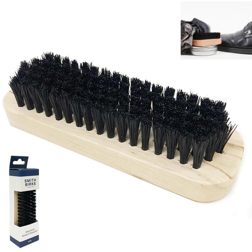 Buffing & Polishing Leather Shoes Soft Bristle Shoe Polish Brush for Cleaning Travel-Friendly Size Boot Brush Mini Brown Horse Hair Shoe Brush Portable Horse Hair Brush w/ Natural Wood Handle 