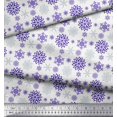 thumbnail image 2 of Soimoi polyester Crepe Fabric Snowflake Artistic Print Sewing Fabric Yard 52 Inch Wide, 2 of 3
