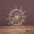 thumbnail image 1 of Gift Handicraft Creative Nordic Wrought Iron Craft Desktop Ornament Ferris Wheel Model Art Figurine GOLD ROTATABLE, 1 of 8