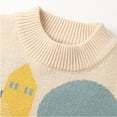 thumbnail image 7 of CYRBOKO Boy's Knit Sweaters, Comfy Crew Neck Long Sleeve Casual Kint Clothes Beige Size 14-16 T, 7 of 7