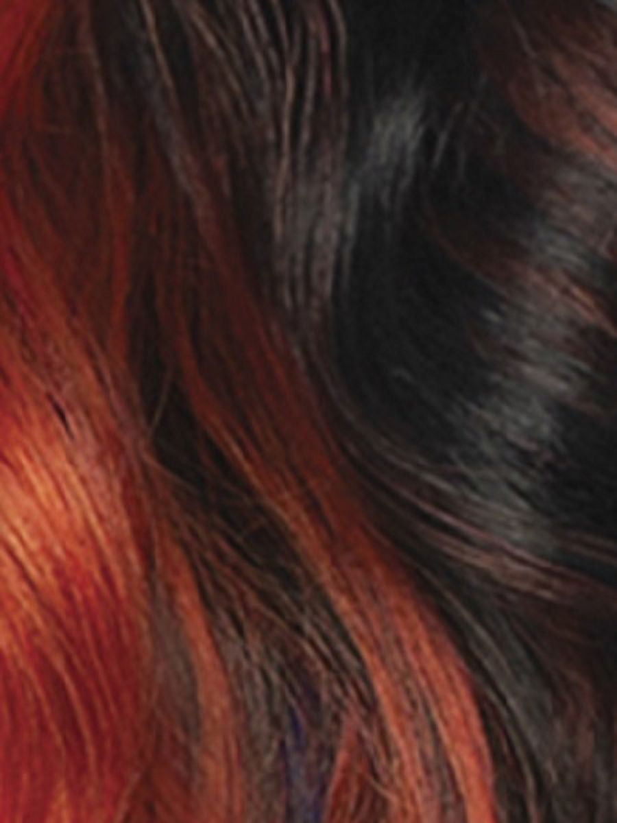Mane Concept Brown Sugar Human Hair Blend 4" Deep Part HD Clear Lace Wig - BSHC294 BUTTERFLY (BT1B/REDORANGE)