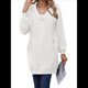 thumbnail image 1 of Sudadera con Capucha y Cremallera para Mujer, de Larga, de Forro Extragrande, Informal, con Bolsillo, para Otoño XXL, 1 of 8