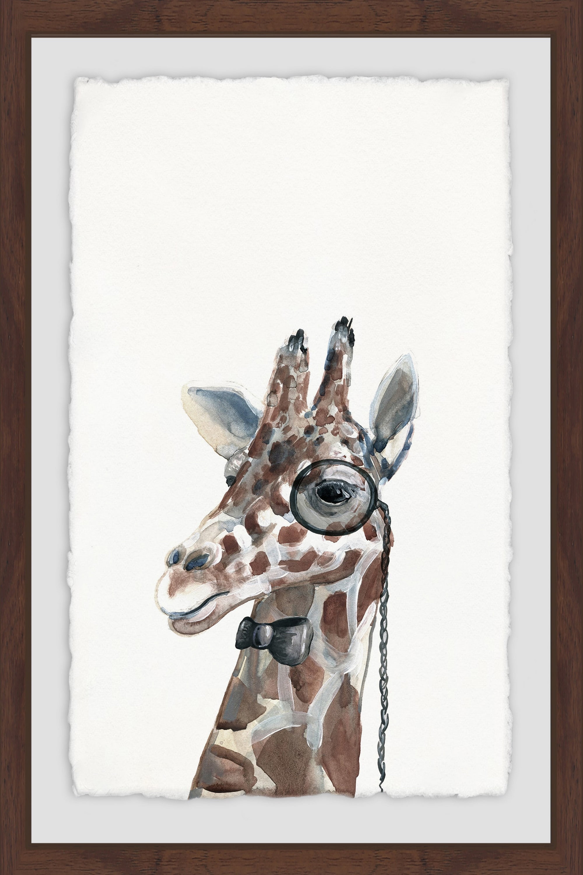 Geeky Giraffe Framed Painting Art Print